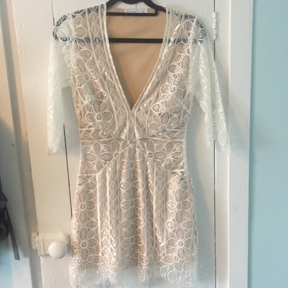 Stella Laguna Beach White Lace Dress
